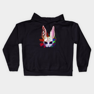 Polygon Bunny Mask Kids Hoodie